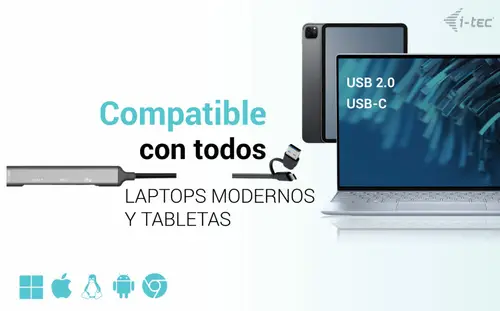 USB-C/USB-A Metal HUB 1x USB 3.0 + 3x USB 2.0 - Imagen 5