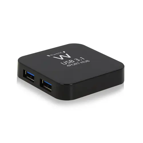 EW1134 hub de interfaz USB 3.2 Gen 2 (3.1 Gen 2) Type-A 5000 Mbit/s Negro - Imagen 1