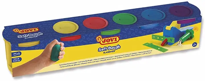 ESTUCHE 5 BOTES SOFT DOUGH BLANDIVER 110 G COLORES SURTIDOS JOVI 405