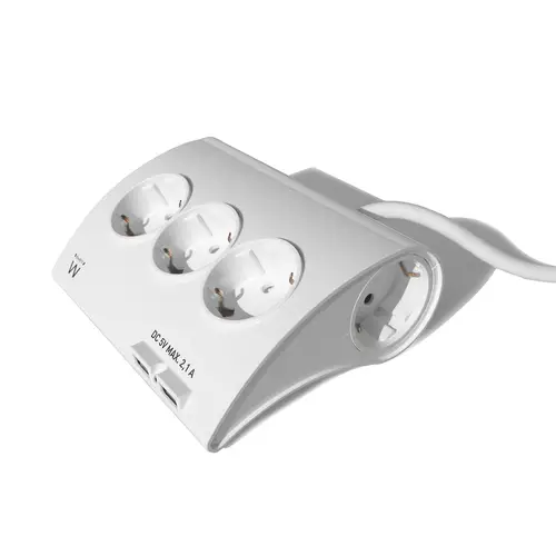 EW3935 base múltiple 1,5 m 5 salidas AC Interior Blanco - Imagen 2