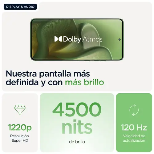 edge 60 16,9 cm (6.67") SIM doble Android 15 5G USB Tipo C 8 GB 512 GB 5200 mAh Verde - Imagen 18