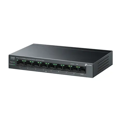 LiteWave LS109P switch No administrado Fast Ethernet (10/100) Energía sobre Ethernet (PoE) Negro - Imagen 3
