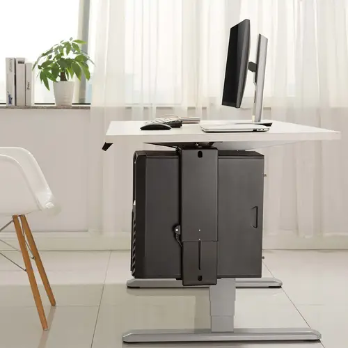 Soporte Giratorio y Altura Personalizable para CPU por Debajo de Escritorio con Mango de Bloqueo Fácil - Imagen 4