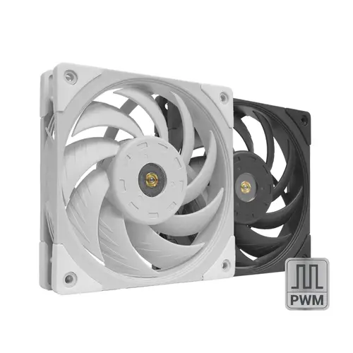 MF-NC, Ventilador PC PWM 120mm, Rodamiento FDB de Cobre Hiperbalanceado, Ventilador Silencioso con Diseño de Aspas Híbridas, Ventilador Ordenador Profesional, Blanco - Imagen 2