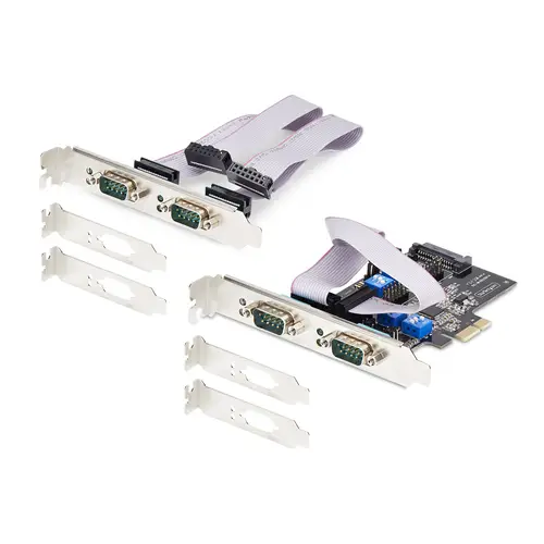 Tarjeta Serie PCI Express de 4 Puertos DB9 - Serial RS232/RS422/RS485 - TAA - UART 16C1050 - ESD de Nivel 4 - con Brackets de Perfil Bajo - Windows Linux - Imagen 8