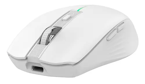 Ratón W01 Blanco RGB Inalámbrico Recargable 500 mAh 1600DPI SilentClick - Imagen 2