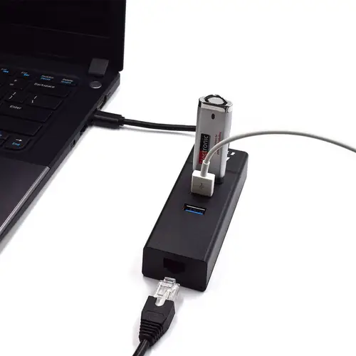 EW1141 base para portátil y replicador de puertos USB 3.2 Gen 1 (3.1 Gen 1) Type-C Negro - Imagen 3