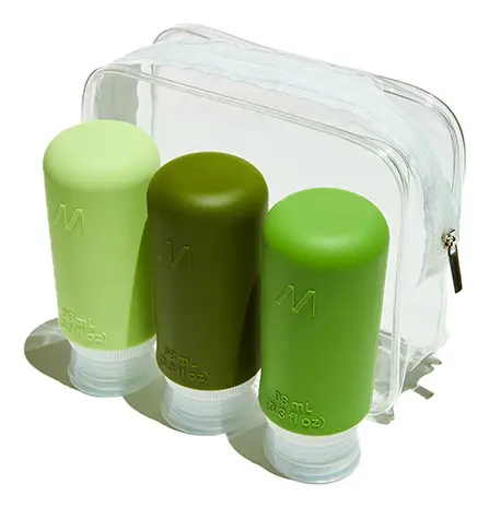 TRBOTTLES3GN botella y recipiente de viaje Silicona Botella flexible