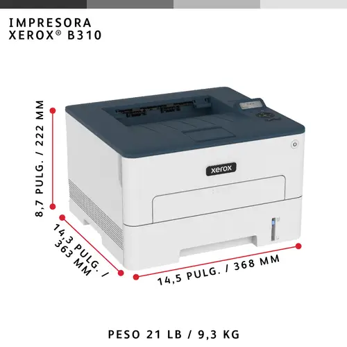 B310 A4 40 ppm Impresora inalámbrica a doble cara PS3 PCL5e/6 2 bandejas Total 350 hojas - Imagen 12