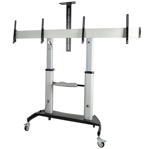 STNDMTVDUO soporte para TV 152,4 cm (60") Negro, Plata - Imagen 1