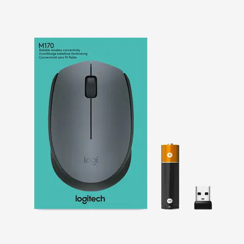 M170 Grey-K ratón Oficina Ambidextro RF inalámbrico Óptico 1000 DPI - Imagen 15