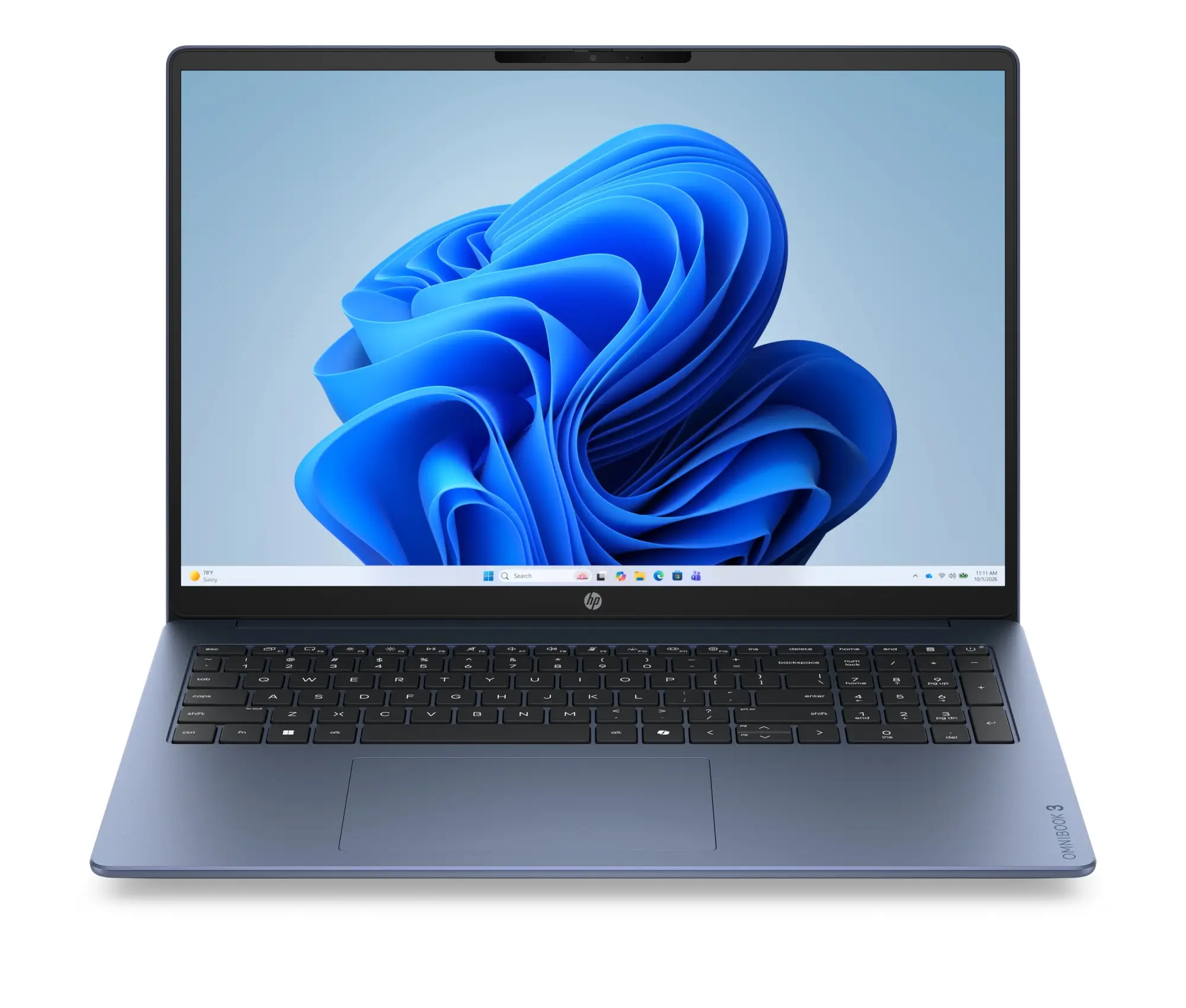 OmniBook 3 Laptop 16-by0062ns AMD Ryzen 5 40 Portátil 40,6 cm (16") 2K 8 GB LPDDR5-SDRAM 512 GB SSD Wi-Fi 6 (802.11ax) Windows 11 Home Azul, Gris
