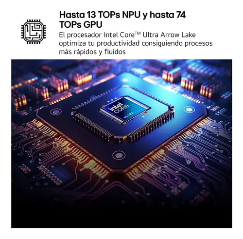 Gram 14Z90T Intel Core Ultra 7 255H Portátil 35,6 cm (14") WUXGA 32 GB LPDDR5x-SDRAM 1 TB SSD Wi-Fi 6E (802.11ax) Windows 11 Pro Español Negro - Imagen 8