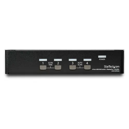 Switch Conmutador KVM de 4 Puertos DisplayPort - 4K 60Hz - para Una Pantalla - Switch KVM de 4 Puertos DP 1.2 con Hub Ladrón USB 2.0 y Audio - Dell, HP, Apple - TAA - Imagen 3