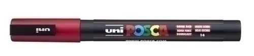 UNIBALL MARCADOR POSCA PC-3M PUNTA CÓNICA 0,9 - 1,3 MM ROJO OSCURO