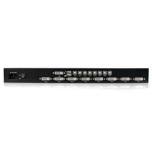 Conmutador Switch KVM 8 Puertos de Vídeo DVI USB 2.0 USB B - 1U Rack Estante - Imagen 3