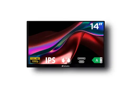 49591 pantalla para PC 35,6 cm (14") 1920 x 1080 Pixeles Full HD LCD Pantalla táctil Negro - Imagen 2
