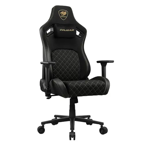 CGR-DFF-GLB Silla para videojuegos de PC Asiento acolchado tapizado Negro, Oro - Imagen 2