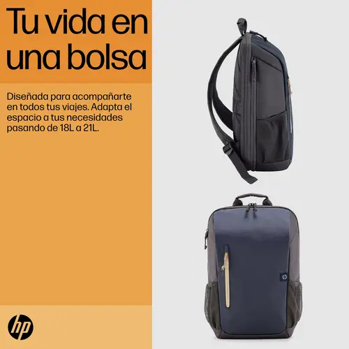 Mochila para portátil Travel de 15,6 pulgadas y 18 litros azul noche - Imagen 8
