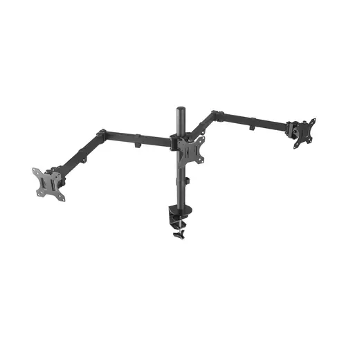 Soporte De Mesa Eco Giratorio E Inclinable Para 3 Monitores 7kg (3 Pivotes, 2 Brazos) De 13-27, Negro - Imagen 5