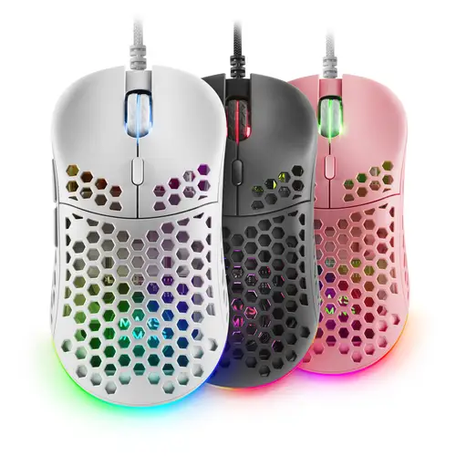 MM55W, Ratón Inalámbrico Gaming RGB Chroma, Ultra-ligero 55 g, 12800 DPI, Switches Mecánicos Programables HUANO, Blanco - Imagen 7