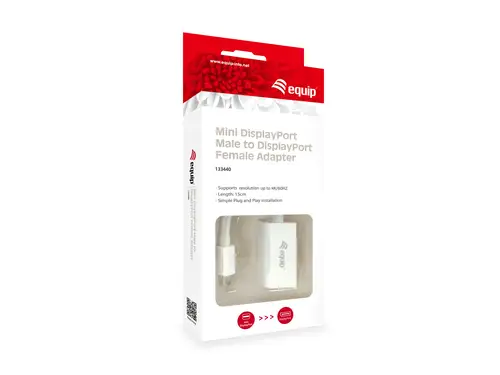 Adaptador de Mini DisplayPort a DisplayPort, color blanco - Imagen 4