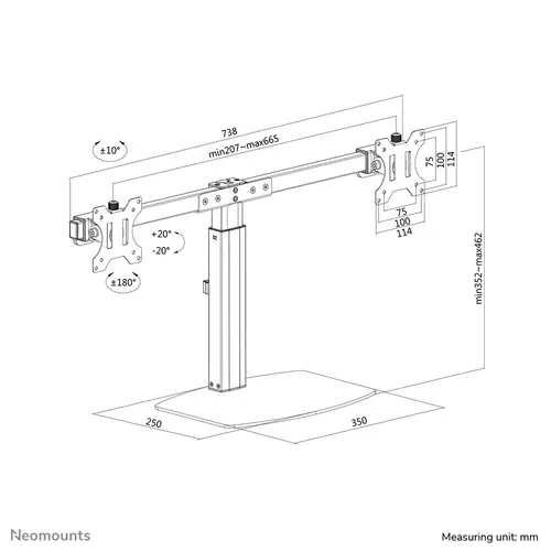 FPMA-D865DBLACK Soporte para monitor 10-27" - resorte de gas - Imagen 15