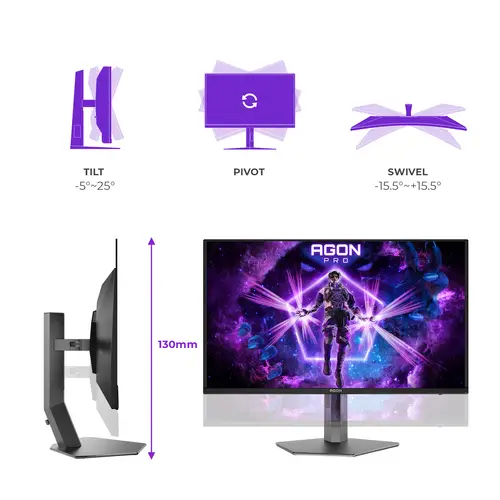AGON PRO AG326UZD2 pantalla para PC 80 cm (31.5") 3840 x 2160 Pixeles 4K Ultra HD OLED Negro - Imagen 3