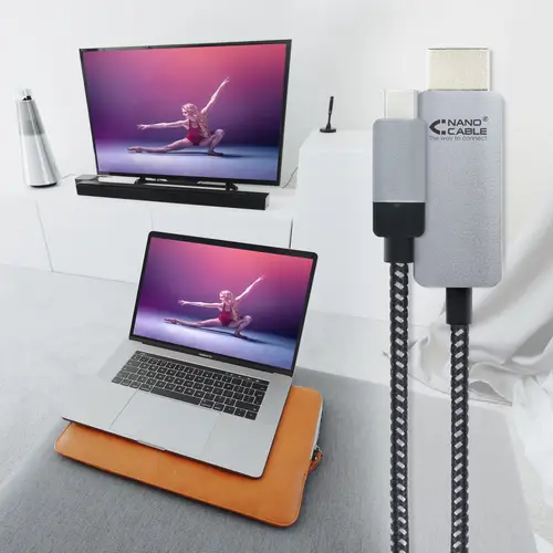 10.15.5102 adaptador de cable de vídeo 1,8 m USB Tipo C HDMI Aluminio, Negro - Imagen 5