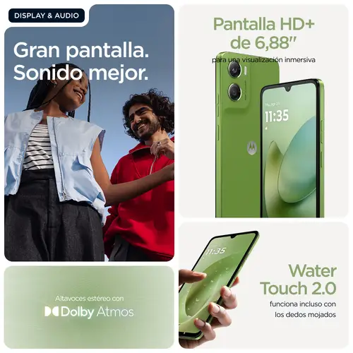 moto g06 17,5 cm (6.88") SIM doble Android 15 4G USB Tipo C 8 GB 256 GB 5200 mAh Verde - Imagen 15