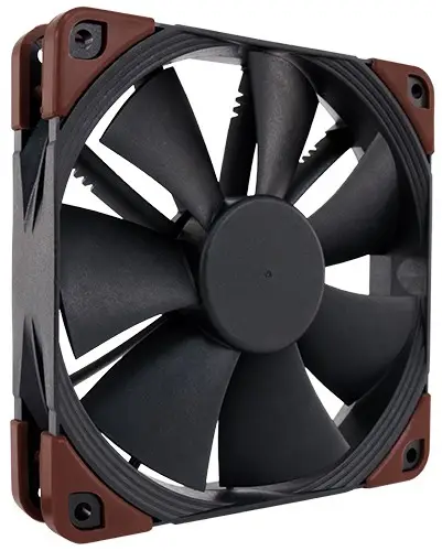 NF-F12 industrialPPC-2000 PWM Carcasa del ordenador Ventilador 12 cm Negro, Marrón