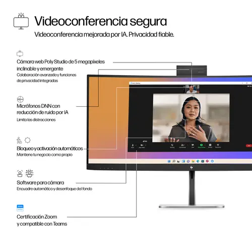 Series 5 Pro Monitor de videoconferencia WQHD USB-C Pro de la serie 5 de 34 pulgadas: 534pm - Imagen 7