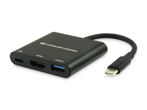 DONN01B base para portátil y replicador de puertos USB 3.2 Gen 1 (3.1 Gen 1) Type-C Negro - Imagen 1