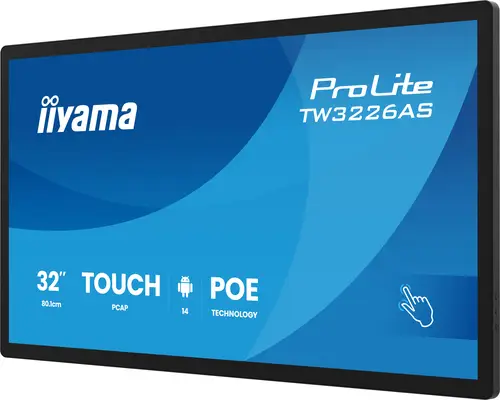 TW3226AS-B3P pantalla de señalización Diseño de quiosco 80 cm (31.5") LED Wifi 430 cd / m² Full HD Negro Pantalla táctil Procesador incorporado Android 24/7 - Imagen 3