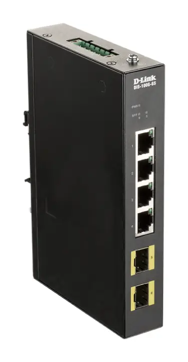DIS-100G-6S switch No administrado Gigabit Ethernet (10/100/1000) DIN rail Negro