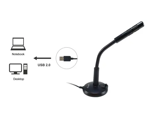 245340 Negro Micrófono de superficie para mesa - Imagen 3