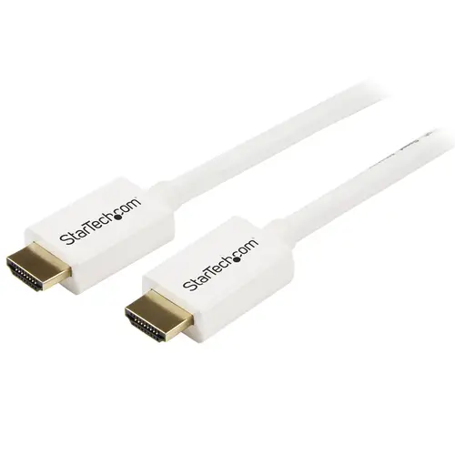 Cable de 3m HDMI con Ethernet CL3 - Cable HDMI Ultra HD para Instalaciones en Muro - Cable HDMI de Alta Velocidad UHD 4K 30Hz 10,2 Gbps - Cable de Vídeo HDMI 1.4 30AWG, Blanco - Imagen 1