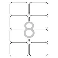 APLI ETIQUETAS POLIESTER BLANCO PARA LÁSER Y FOTOCOPIADORAS / 99,1 X 67,7 MM / CANTOS ROMOS - 20 HOJAS-