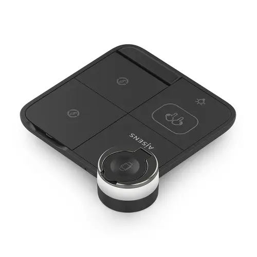 AISENS Cargador Inalambrico USB C 4 en 1 De 15W Para Movil  Apple Watch  Auriculares Con Estuche De Carga  Negro - Imagen 3