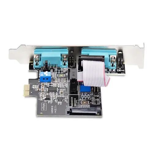 Tarjeta Serie PCIe de 2 Puertos - Tarjeta Serial PCI Express de 2 Puertos DB9 RS232/RS422/RS485 -Incluye Brackets de Perfil Bajo - UART 16C1050 - Win/Linux - TAA - Protección ESD Nivel 4 - Imagen 4