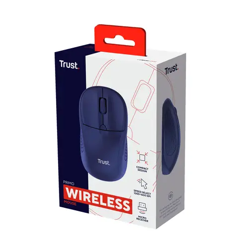 Primo ratón Viajes Ambidextro RF inalámbrico Óptico 1600 DPI - Imagen 5