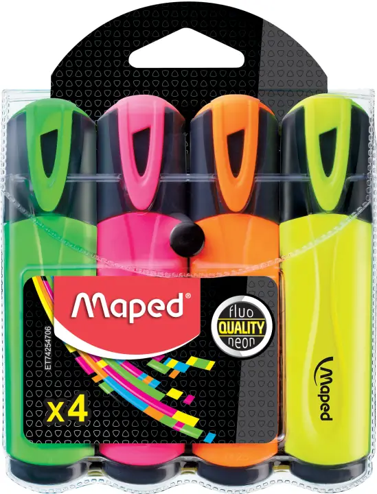 Fluo'Peps marcador 4 pieza(s) Punta de cincel Colores surtidos