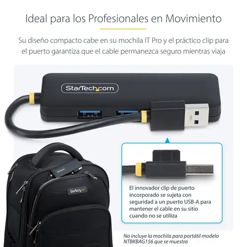 Hub USB-A de 4 Puertos - Ladrón USB de 4 Puertos - Alimentado por el Bus - USB 3.0 de 5Gbps - Hub Portátil para Viajes - Protección de Sobrecorriente - Imagen 15