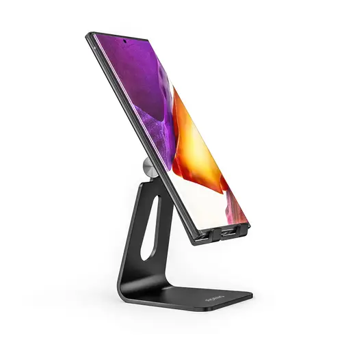 Soporte De Sobremesa Tamaño M Ajustable (1 Pivote) Para Movil / Tablet, Negro - Imagen 3