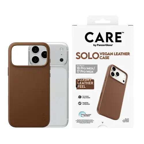 CARE by ® Solo Vegan Leather Case Brown w. MagSafe iPhone 18 Pro Max | 17 Pro Max funda para teléfono móvil Marrón - Imagen 2