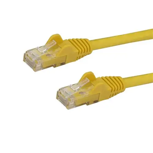 Cable de 1m Amarillo de Red Gigabit Cat6 Ethernet RJ45 sin Enganche - Snagless - Imagen 1