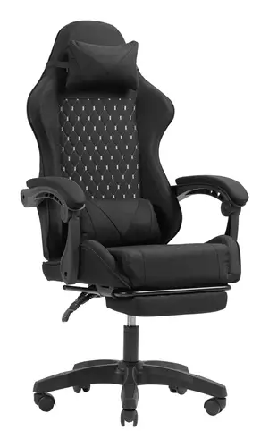 SILLA GAMER MARS GAMING MGCXFGRB NEGRA RECLINABLE REPOSABRAZOS AJUSTABLE REPOSAPIES COJINES ACABADO TEXTIL - Imagen 4