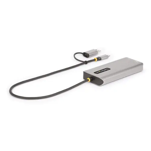 Adaptador Multipuertos USB-C - HDMI Doble (4K30Hz/1080p60Hz) - Hub Ladrón 3x USB-A - Mini Docking Station de Viajes - Docking Station USB Tipo C con Cable Integrado de 40cm - Imagen 2