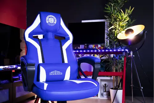 My Hero Academia KX MHA GAMING CHAIR Silla para videojuegos universal Asiento acolchado Azul, Blanco - Imagen 8