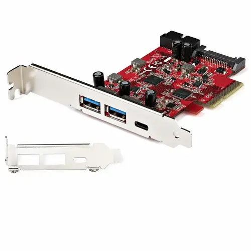 Tarjeta PCIe de 5 Puertos USB -Tarjeta PCI Express USB 3.2 Gen 2 (10Gbps)con 1 Puerto USB-C y 2 Puertos USB-A - 1 Terminal IDC de 2 puertos -Tarjeta Controladora PCI Express USB Tipo C - Imagen 4